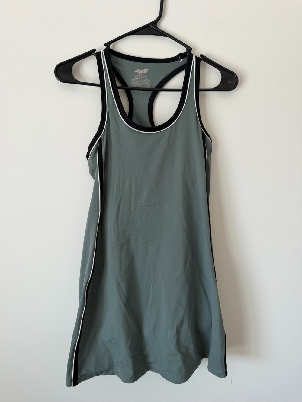 Avia Olive Green Racerback Athletic Tank with Black Trim
